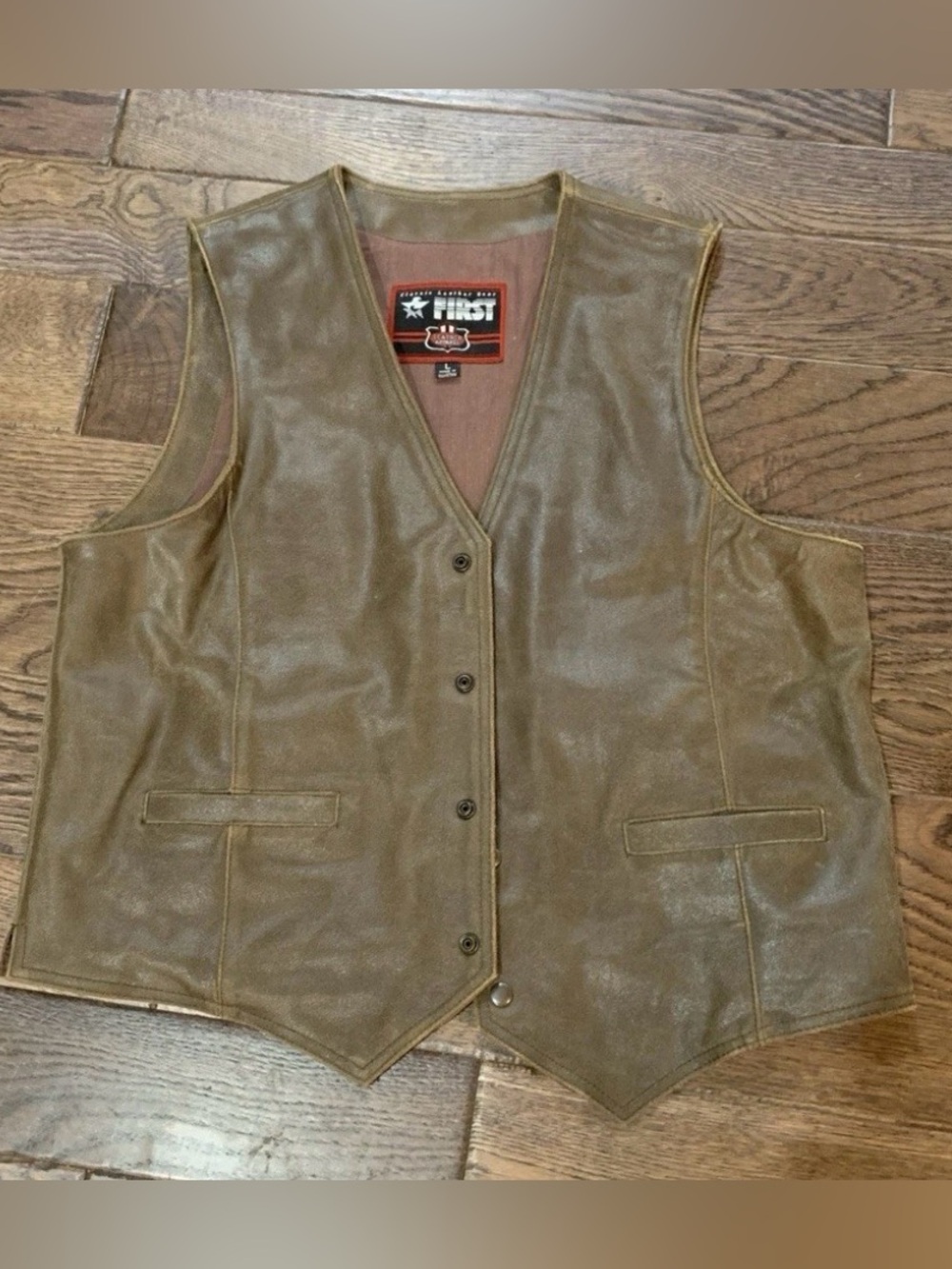 Leather Vest- First Classic Leather Gear Leather Vest Men’s Size Large - 🔥🔥